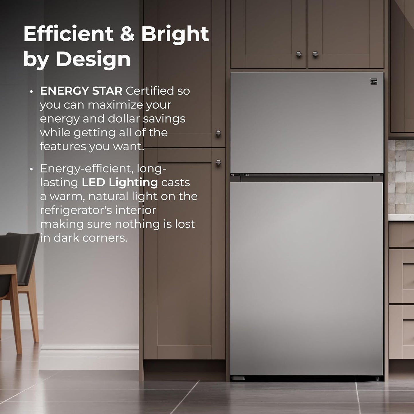 MS WGO 33 in. 20.4 cu. ft Capacity Refrigerator/FreezerHumidity Control Crispers, Ice Maker, Certified, Fingerprint Resistant Stainless Steel