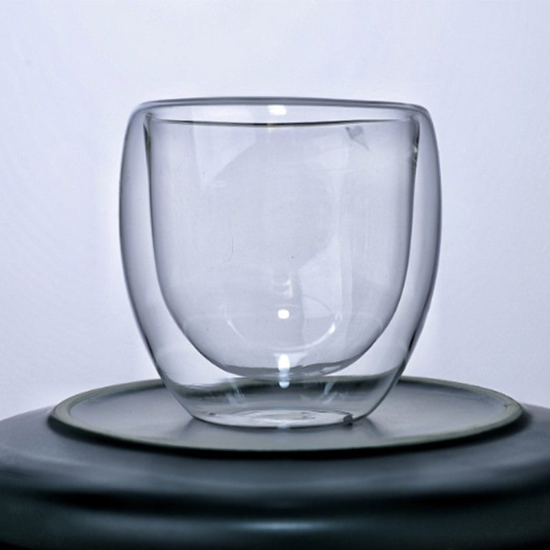 MS WGO  Glass Mugs Household Double-layer Cup Transparent Heat-resistant Glass Cup