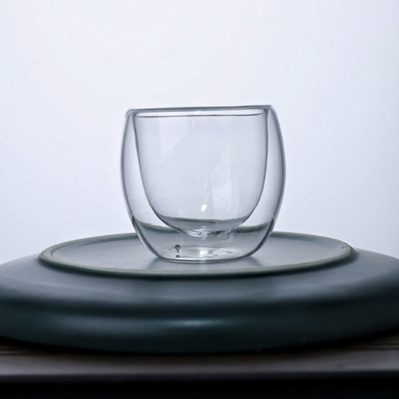 MS WGO  Glass Mugs Household Double-layer Cup Transparent Heat-resistant Glass Cup