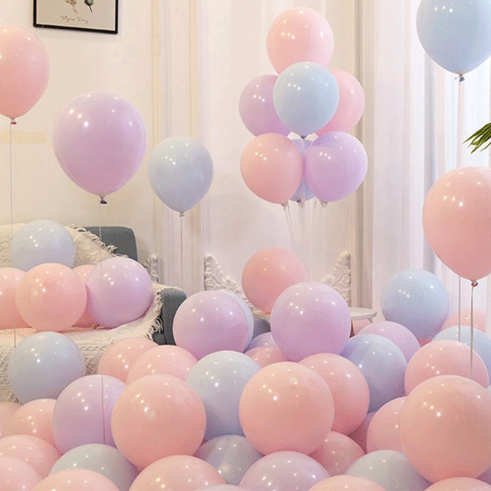 USGOO Pastel Colors Party Balloons, Rainbow Balloon for Birthday Party 20Pcs (Purple)
